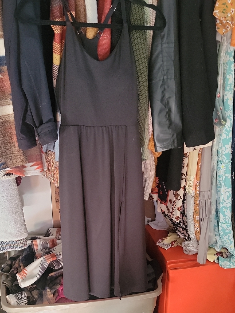 Women's Black Sleeveless A-Line Dress